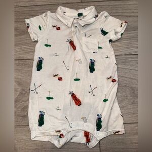 ANGELDEAR Golf-Themed Baby Romper